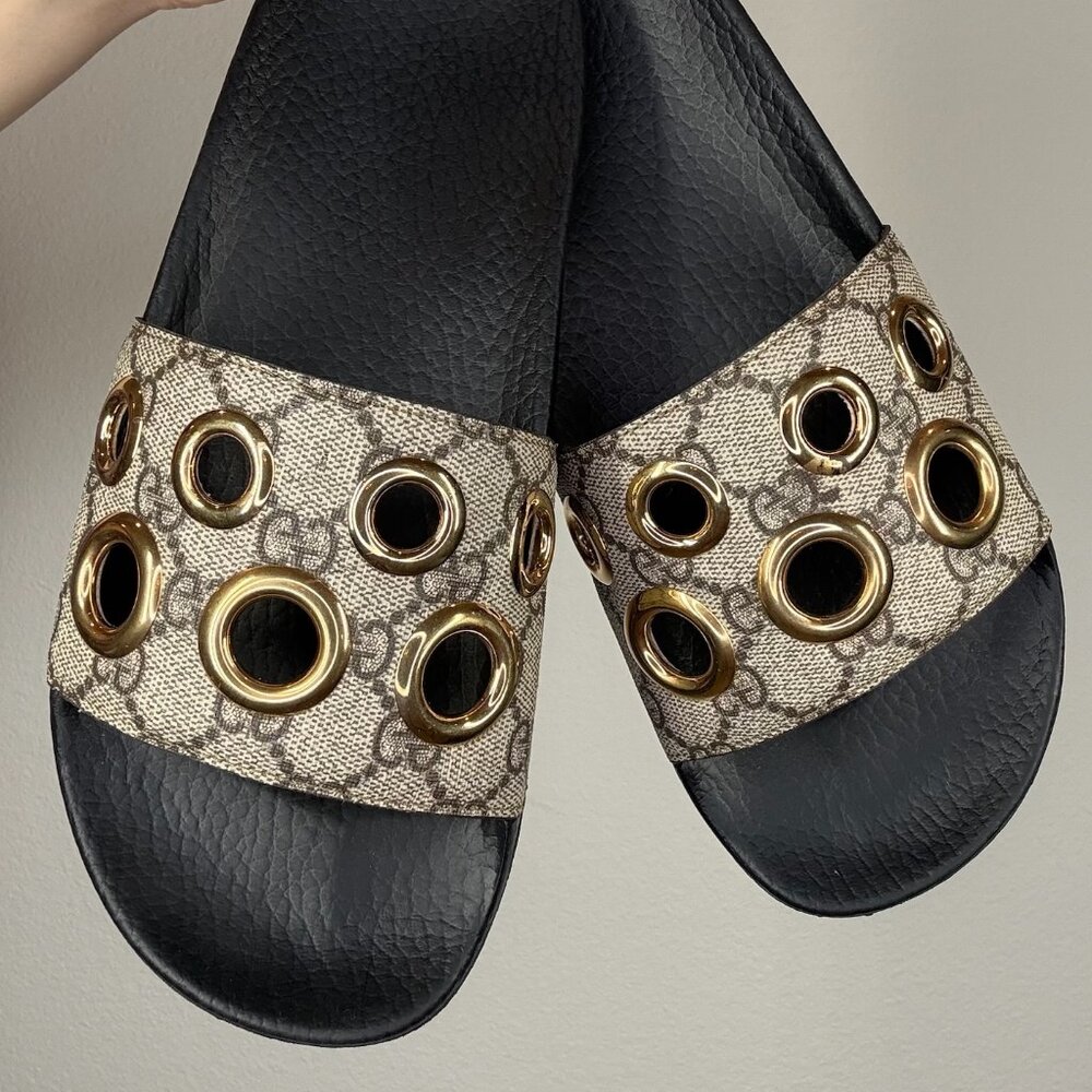 Gucci Monogram Slides - Picture 2 of 3